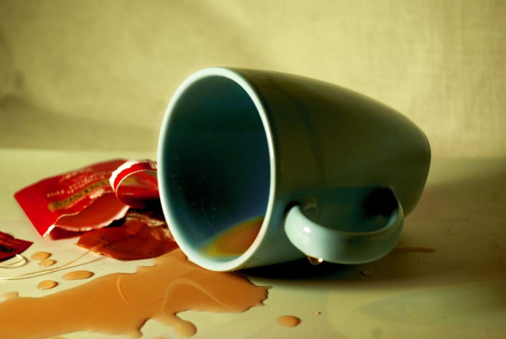 Spilled cup